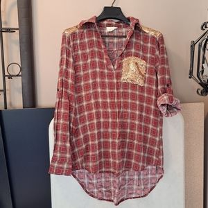 Women's ETWO blouse sz M